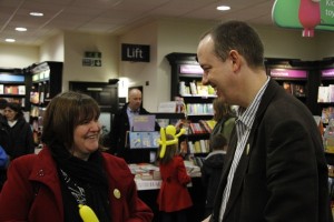 Me with author Peter Jones at his book launch in Southend